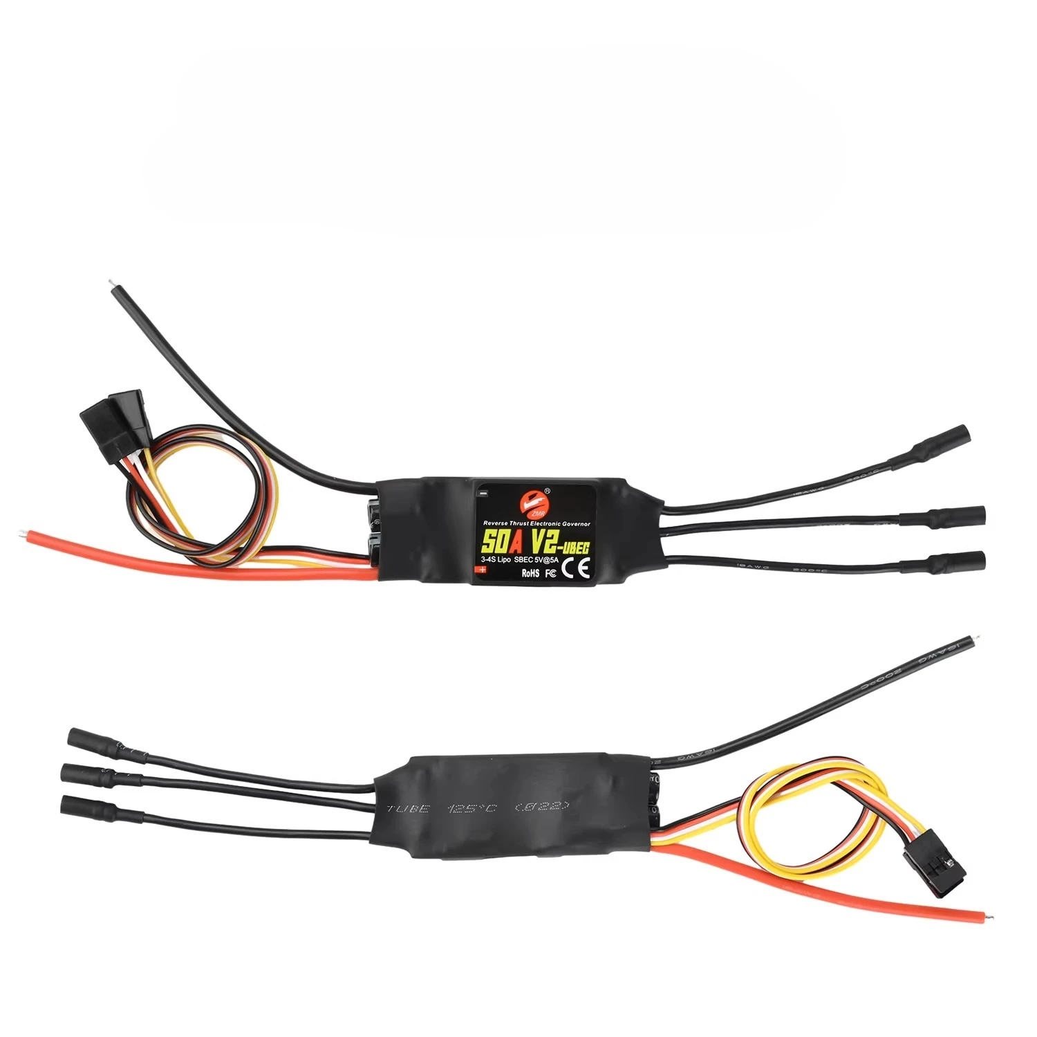 Bidirectional ESC with reverse thrust 40A 50A for RC FPV fixed wing ESC brushless 3-4S