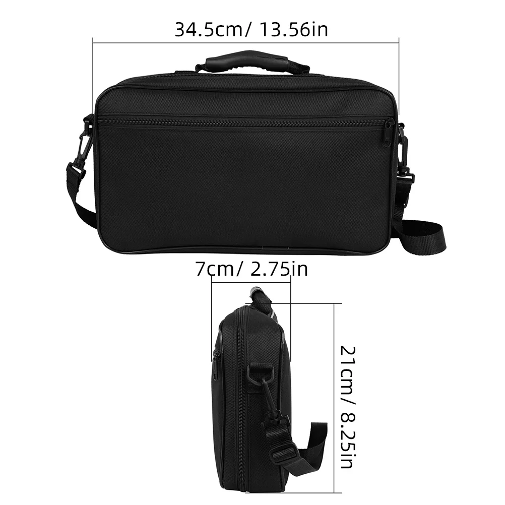 Black Oxford Cloth Oboe Shoulder Bag Single Handbag Waterproof Durable Portable Instrument Case Storage Bag Gifts