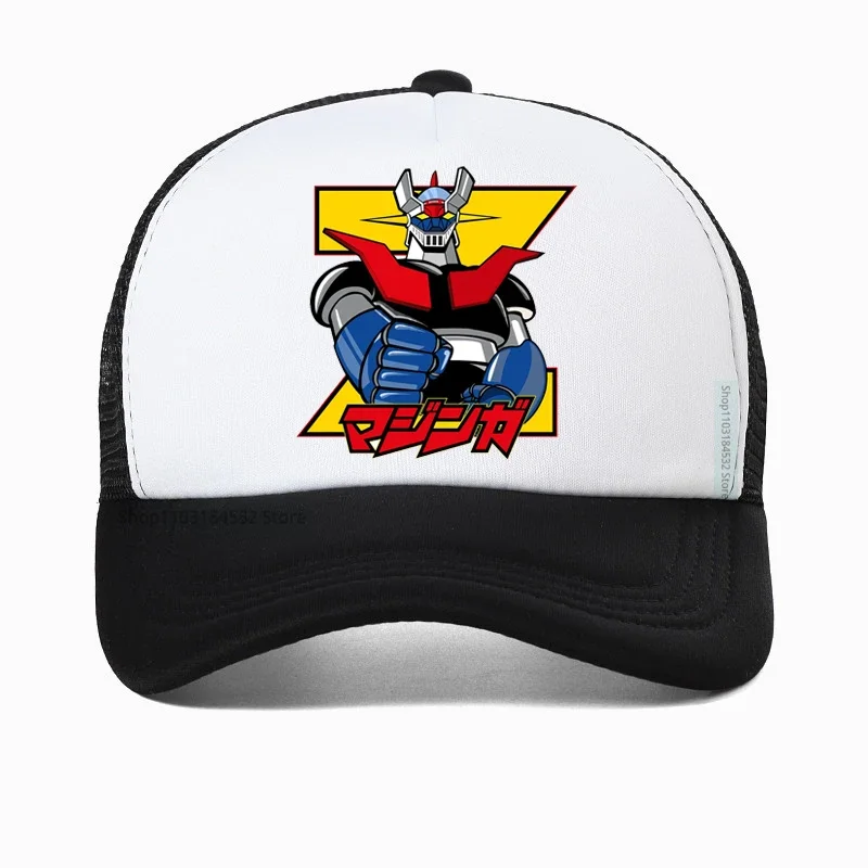 Mazinger Z Baseball Cap fashion men UFO Robot Goldrake Peaked Caps Pure Color Dad Hats summer Visor Mesh Trucker hats