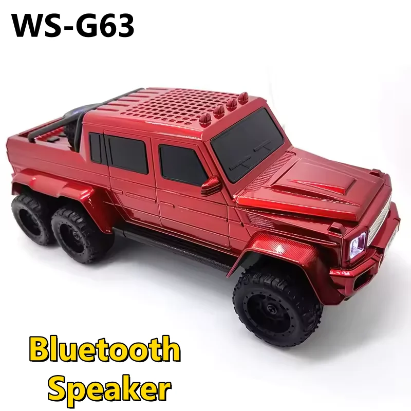 

WS-G63 Пикап Модель автомобиля Bluetooth Динамик Тяжелый бас Многофункциональная высококачественная музыкальная шкатулка Подарочная поддержка AUX TFFM Бумбокс