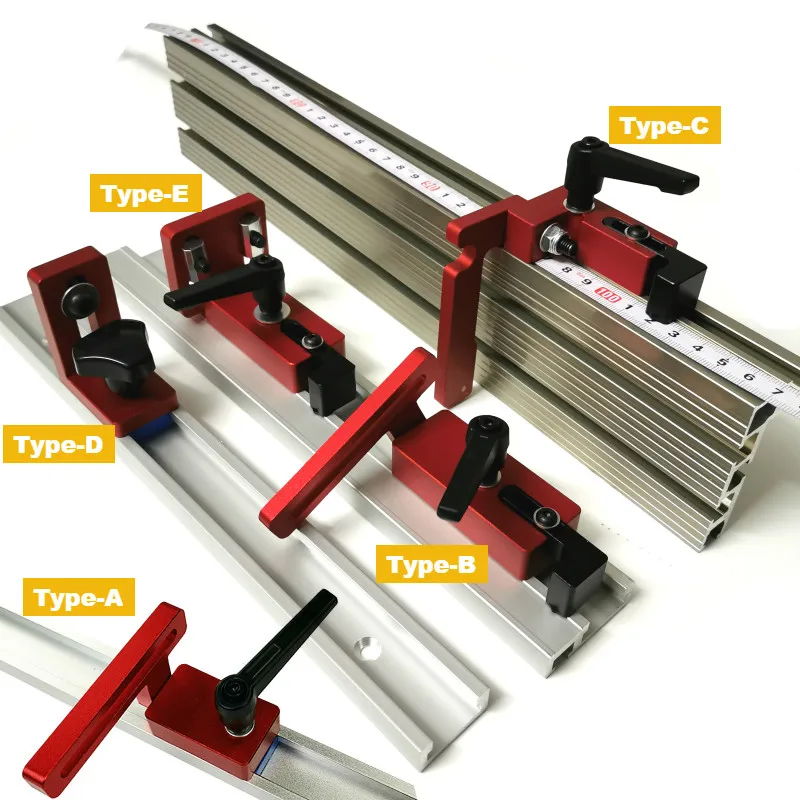 T Slot Miter Track Stop Block Alloy Limiter Woodworking Table Saw Sliding Bracket Miter Gauge Fence Connector Stopper view 3