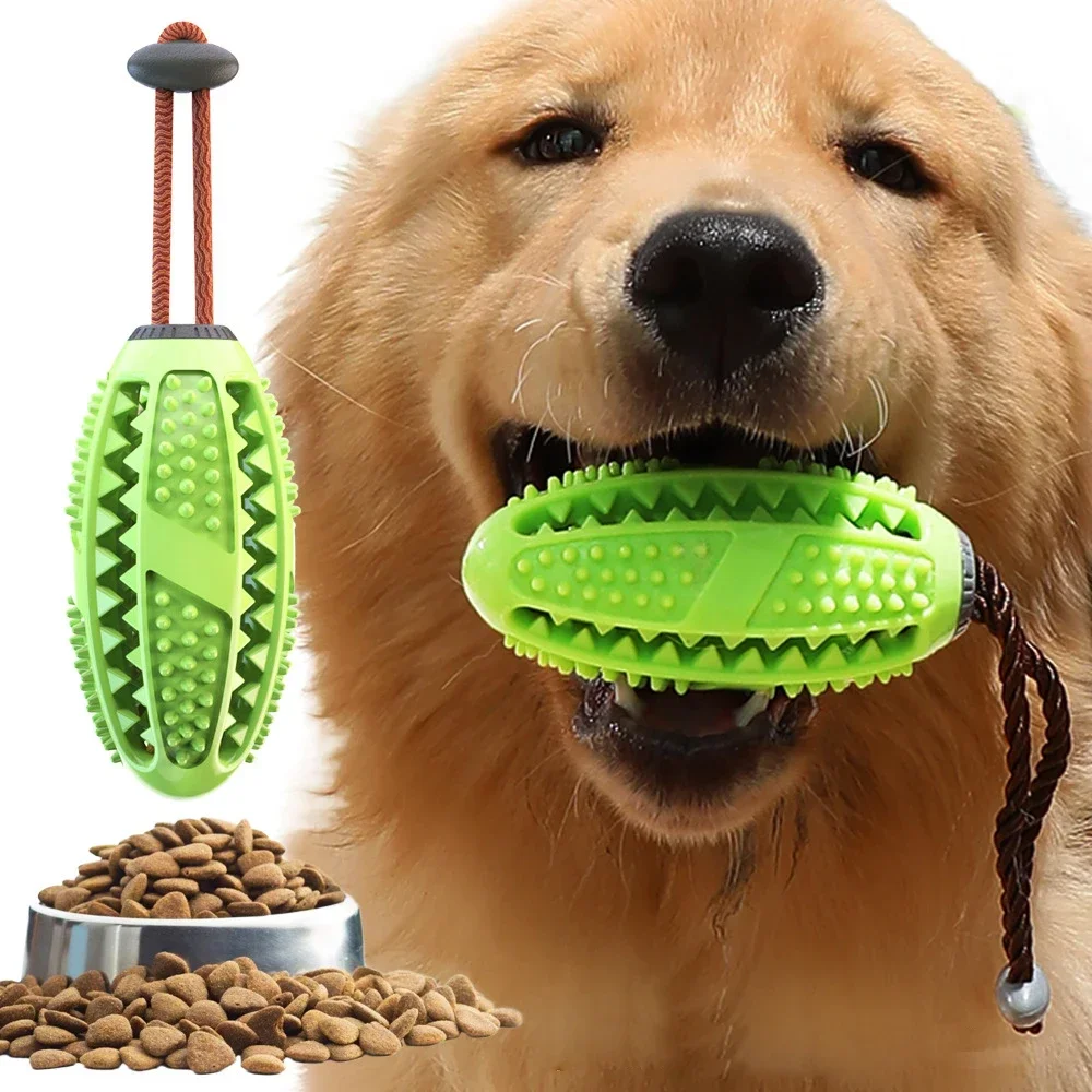 Jouet en Mâcher Coule Pour Chien Boule En Caoutchouc Naturel Distributeur De Nourriture Pour Chiot Boule De Morsure Dents Propres