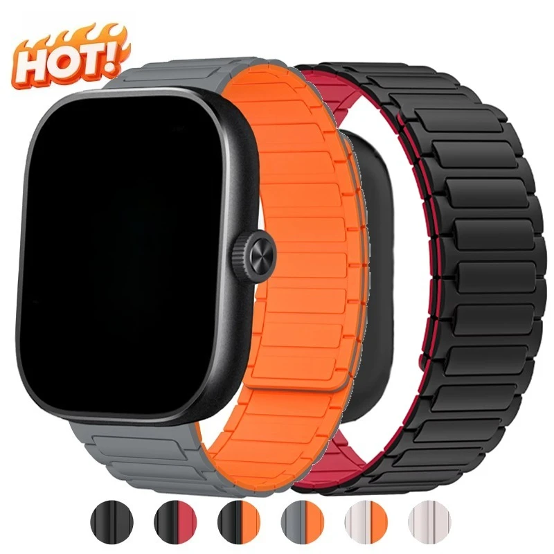 Silikon-Magnetarmband für Redmi Watch 6 5 4 Schlaufenband Armband für Mi Band 10Pro 9Pro 8Pro Ersatz-Armband Zubehör