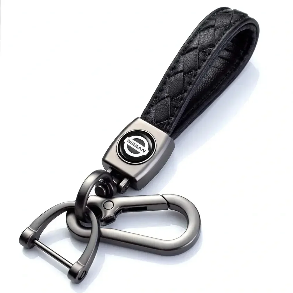

Leather Car Key Rings Keychian Buckle Holder for Nissan Nismo Note Juke Sylphy Qashqai J11 J10 X Trail T32 Almera Accessories