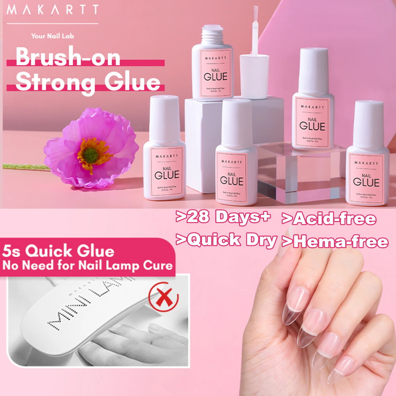 Makartt Super Strong Nail Glue for Acrylic - Фотография_3