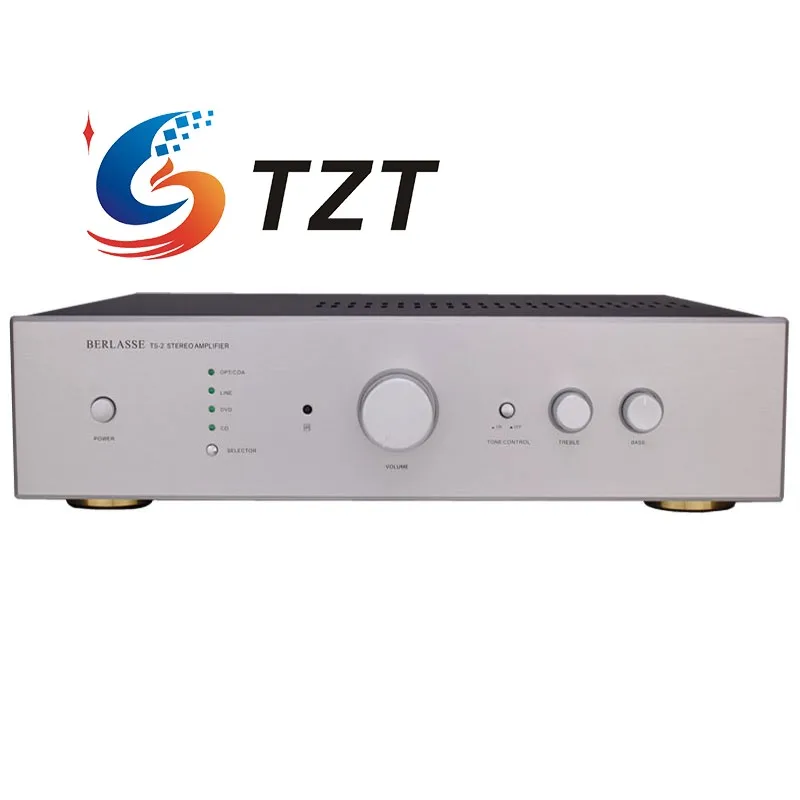 

TZT Black/Silver TS-2 HiFi Power Amplifier 200W + 200W High Power Audio Amplifier 5532 Dual Operational Amplifier
