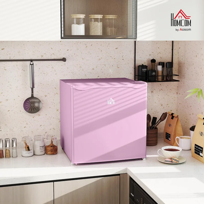 HOMCOM Mini Freezer Countertop، 1.1 قدم مكعب، فريزر عمودي مدمج مع أرفف قابلة للإزالة، باب قابل للعكس للمنزل، النوم