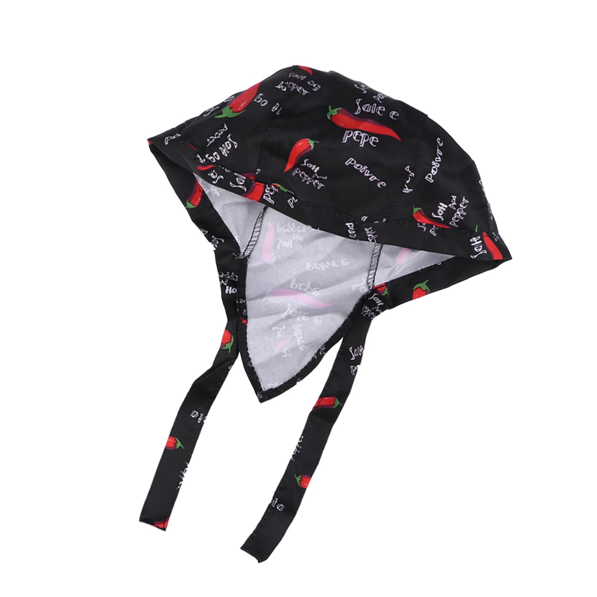 Fashion Cutlery Style Chefs Hat Cap Kitchen Catering Skull Cap Ribbon Cap Turban