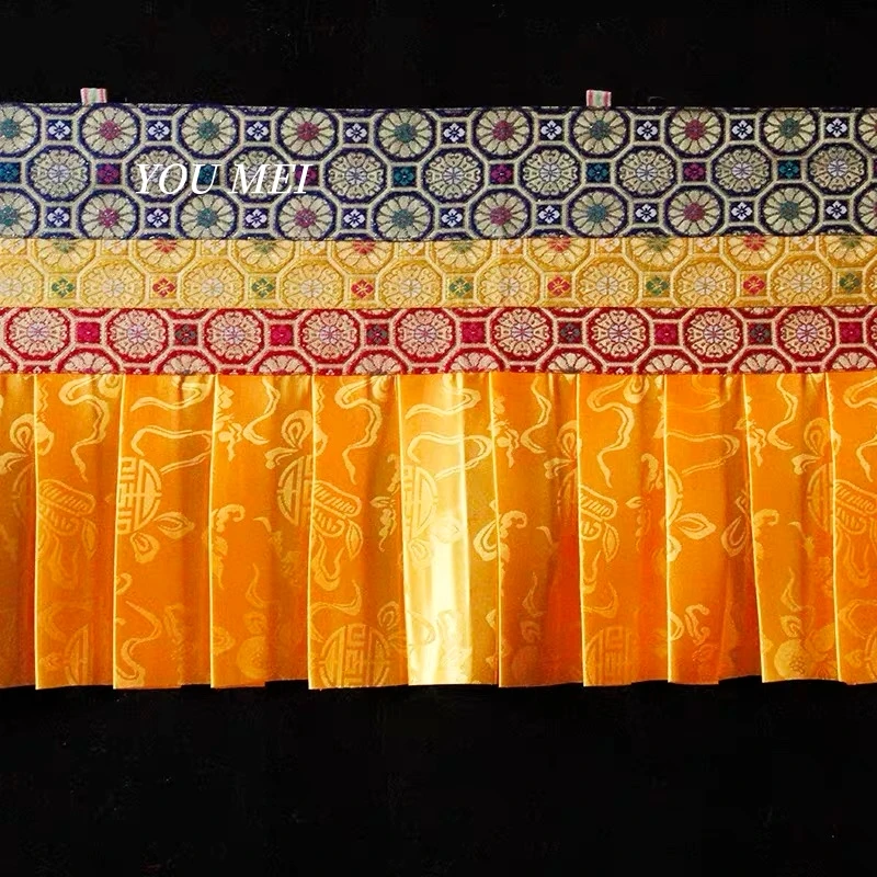 Buddhist Hall Arrangement Hanging Decoration,Tibetan-Style Embroidery Eight Auspicious Table Skirt Curtain,Prayer Flag Curtain view 6