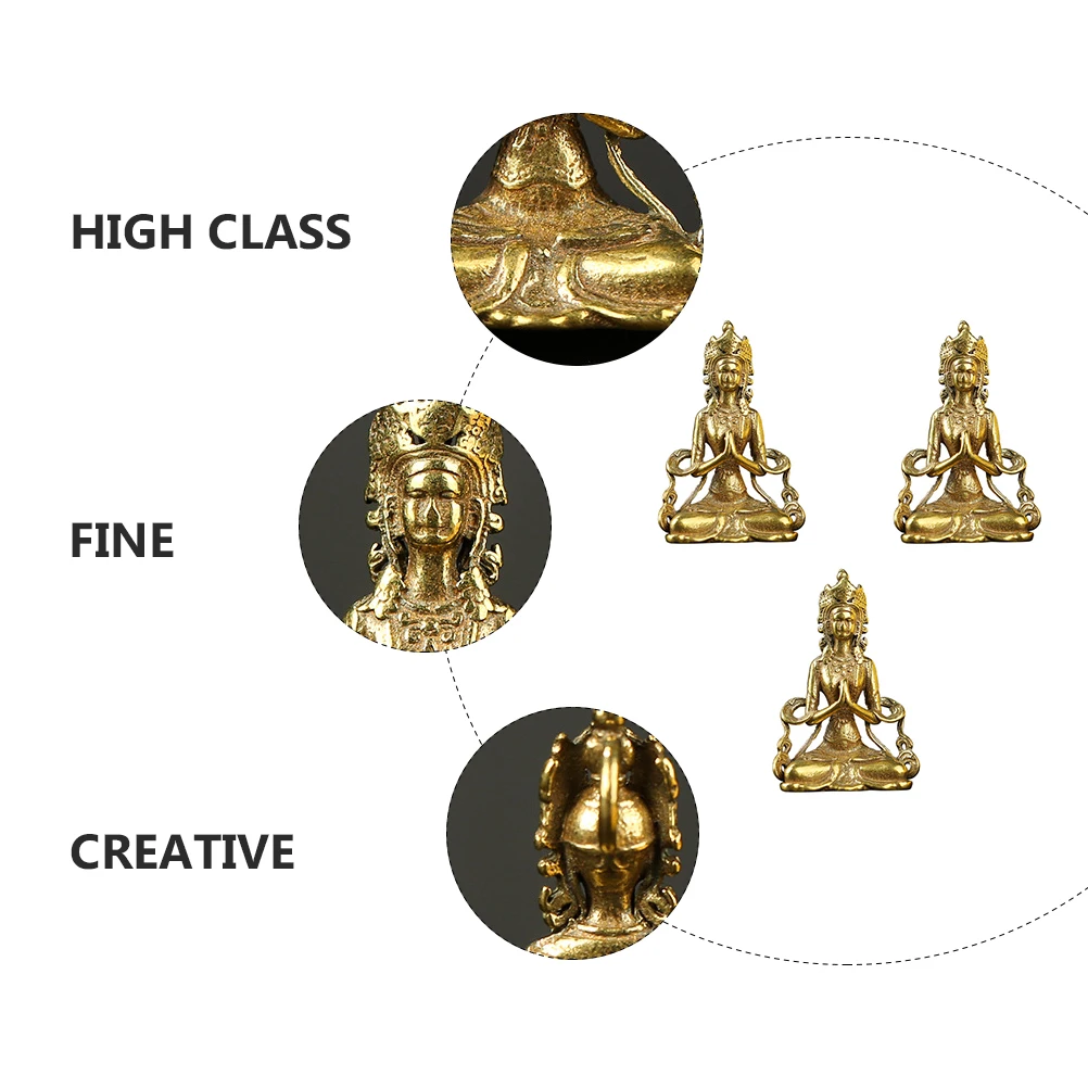 

3Pcs Bodhisattva Hanging Pendant Creative Copper Wall Decor Home Ornament Unique Blessing Collection