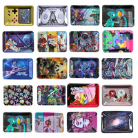 Cigarette Tobacco Metal Rolling Tray Roller Papers Cigar Herb Grinder Tool Storage Plate Smoking Accessories