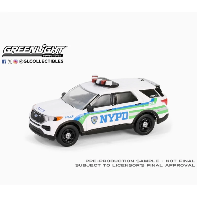 Greenlight 1/64 2023 Ford Explorer Police Interceptor Utility Alloy Car Model Static Decoration Collectible Gift