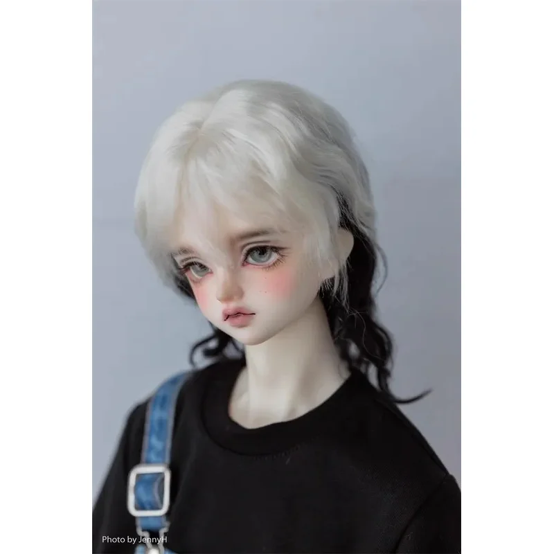BJD/SD شعر مستعار لدمية اللعب 1/3 1/4 بنات بنين لينة الموهير الحرير رمادي الذئب الذيل وسيم متعدد الألوان مجعد الشعر الهدايا إكسسوارات دمي