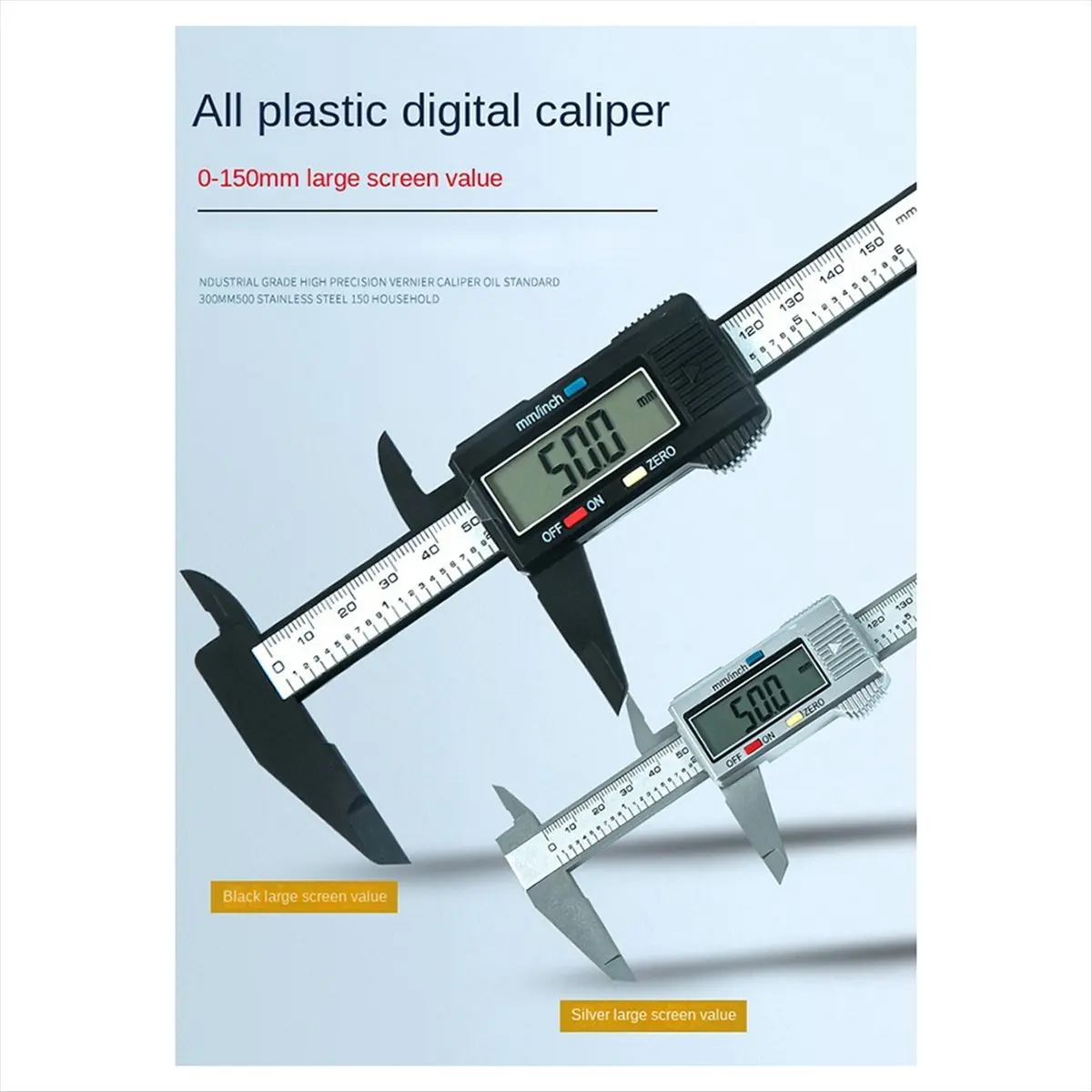 Need Plastic Digital Caliper, Inch Metric Fraction Conversion, 0-150mm Digital Jewelry Ruler, Play Caliper