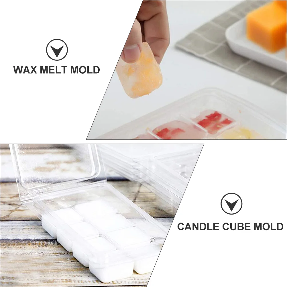 50 Pcs Boxes Clear Containers for Wax Melt Clamshells Tray Soap Cube Mold Cube Mold Durable Packaging