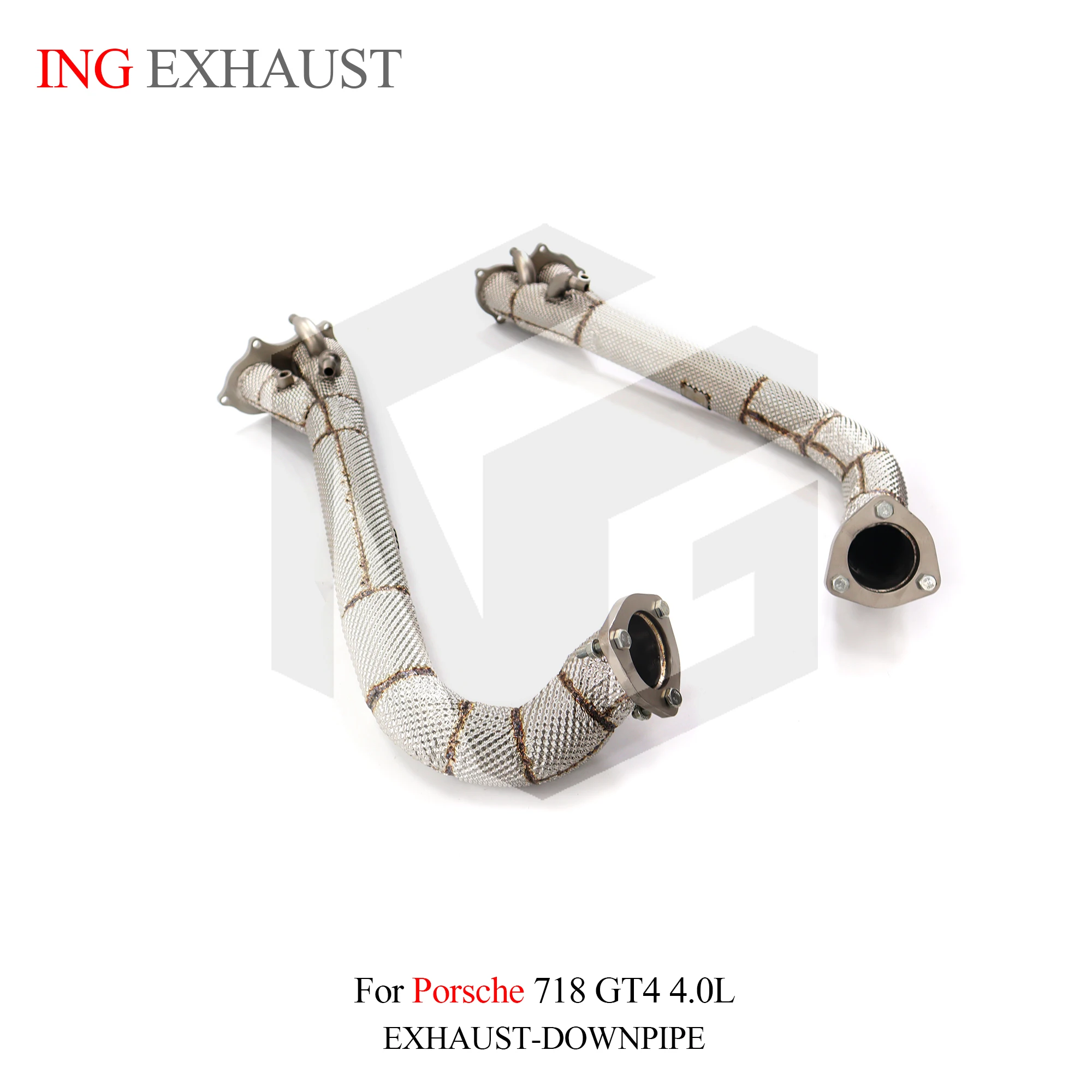 For  718 Gt4 Exhaust Stainless Steel Pipe Car Exhaust Downpipe For 718 GT4 4.0L With High Quality Exhaust Pipes