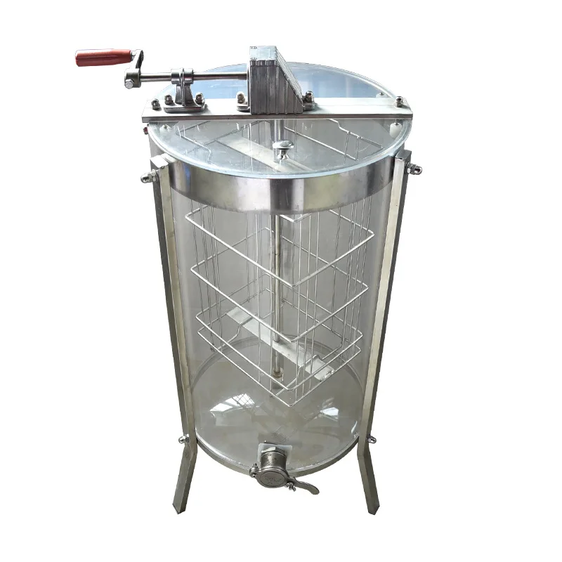 2 Frame Manual Transparent Acrylic Honey Extractor with Stand Beekeeping  Centrifuge Machine Manual Honey Extractor