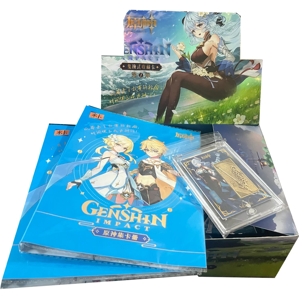 New Genshin impact Card Anime Game TCG Collection Pack Booster Box Rare SSR Surrounding Children Family GiftBirthday gifts