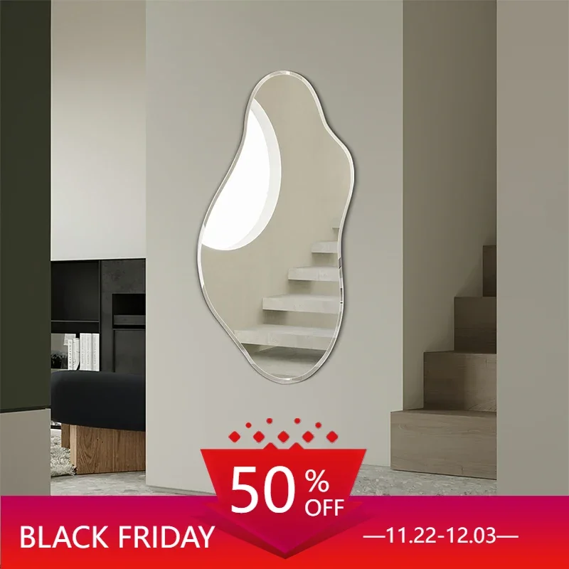 Vintage Mirror Irregular Desk Large Full Body Mirrors Decoration Home Bathroom Floor Adhesive Espejo Decorative Home Garden