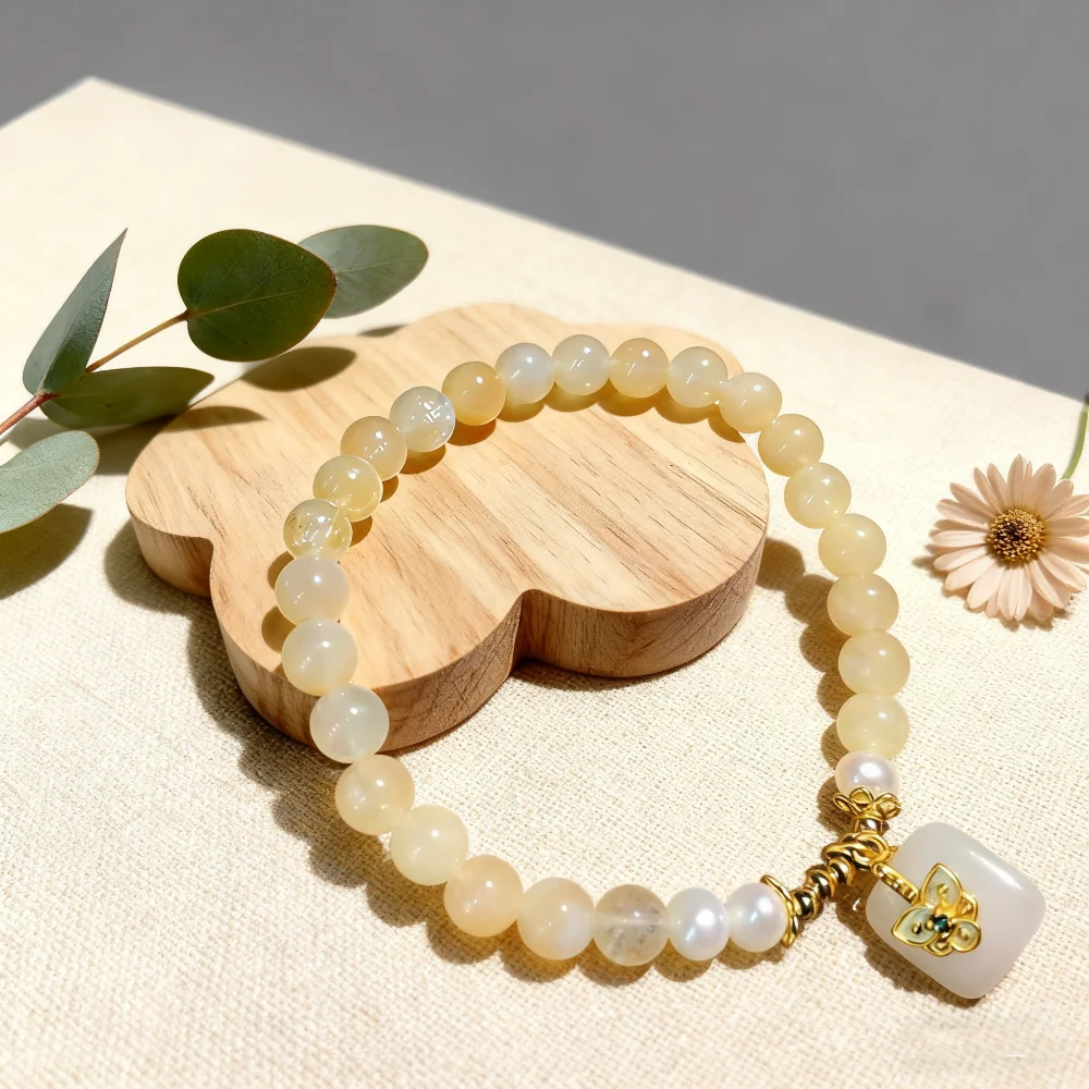 

Jewelry Bracelet Fashion Handmade Natural Stone Pearl Women's Hand Bracelets Symbol of Transformation and Growth