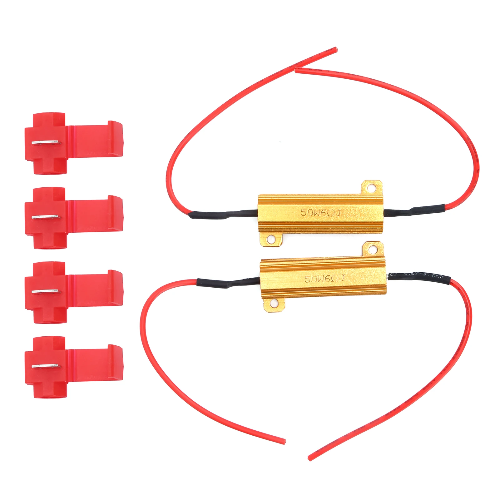 50 واط LED فك خطأ فك المعادن + ABS المواصفات القياسية 6Ω لقطع غيار السيارات لمصباح النهار الجري للمصباح الأمامي