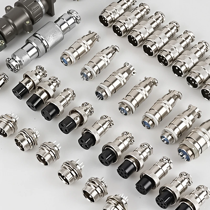 5/10/20 Set GX12 GX16 GX20 Circular Connectors 2 3 4 5 6 7 8 9 10 12 14 15 Pin Docking Aviation Plug Sockets for Cable Terminals