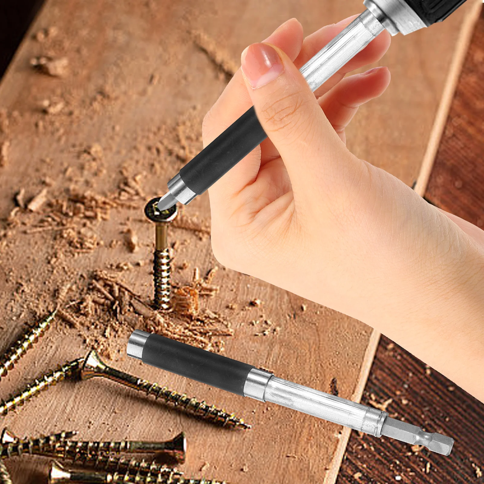 

3pcs Magnetic Screwdriver Extension Arm Retractable Drill Bit Holder Adjustable Rod Durable Smooth Operation For Versatile