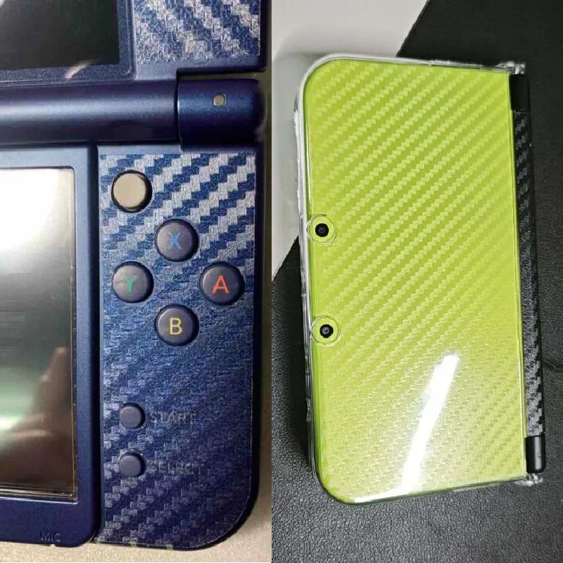 For 2DS/3DS/NEW2DSXL/NEW3DS XL LL NDS NDSI NDSL Controller Transparent Skin Carbon Fiber Protective Film Stickers Accessories view 6