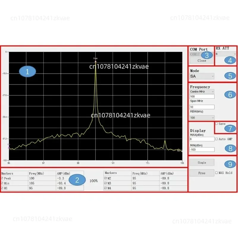 6GHz USB Spectrum Analyzer RF Signal Source  Power Meter  SGX6000 Spectrometer