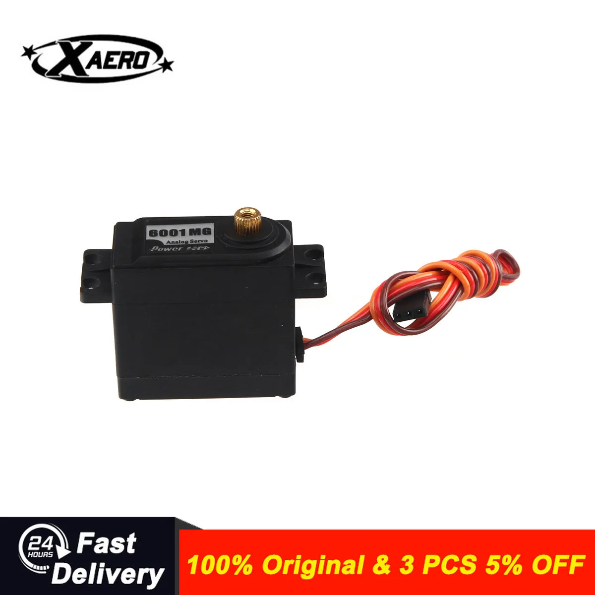 

Power HD-6001MG Standard Analog Servo Metal Gear for 1/10 RC Car Vehicle 40.7 x 20.5 x 39.5 mm / 7KG 56g