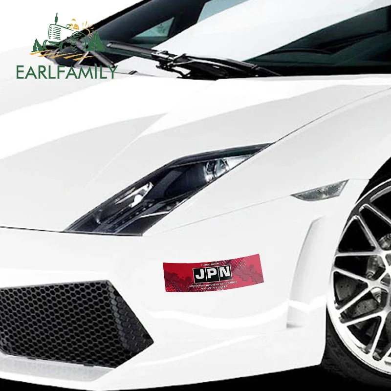 EARLFAMILY 13cm X 8.8cm For JDM Japan Slap Decal Funny Car Stickers Personality Vinyl Car Wrap Waterproof Sunscreen Bumper Decor