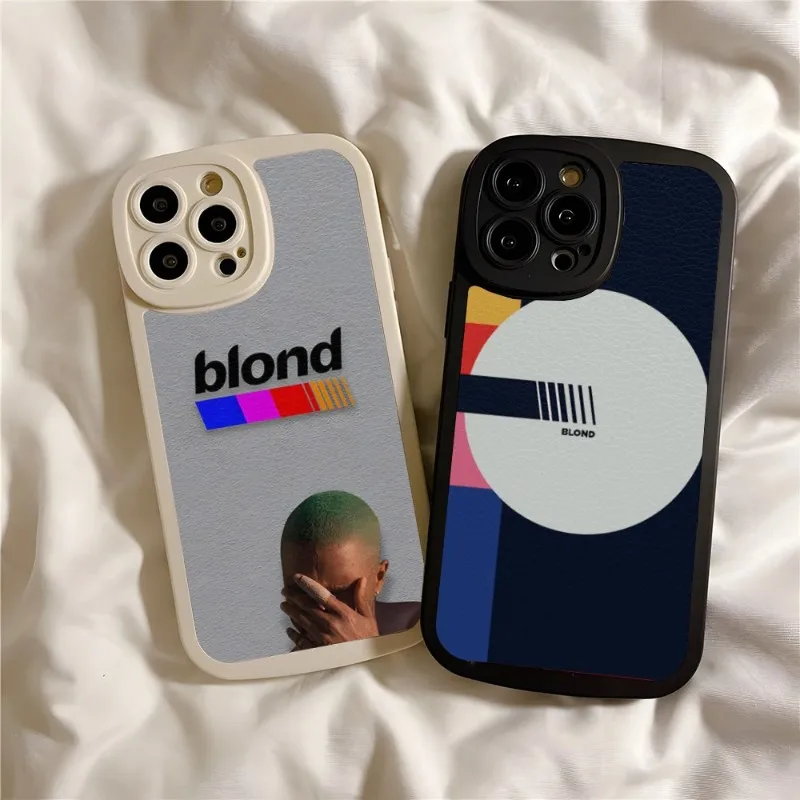 F-Frank Singer Ocean B-Blonde Phone Case For IPhone 11 14 12 13 Pro Max Mini Xs X Xr 7 8 Plus Leather Fundas Telefoon Cover