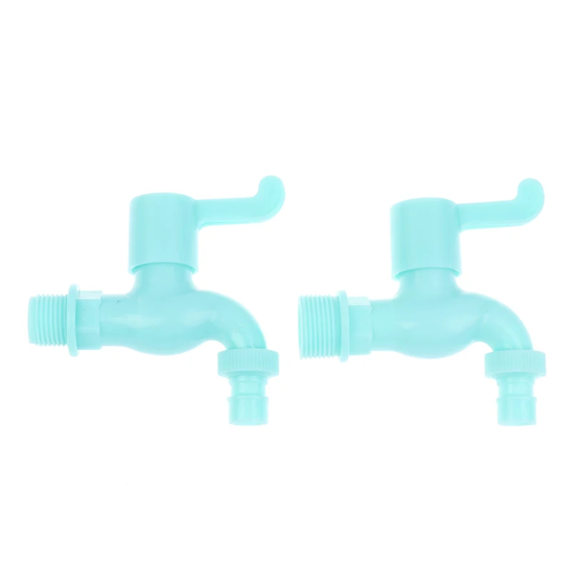 1 Buah Keran Dinding untuk Mesin Cuci dengan Konektor Cepat 3/4 inci dan 1/2 inci, Selang Air Plastik untuk Kolam Pel, Keran Taman Balkon, Keran Tunggal Berpendingin