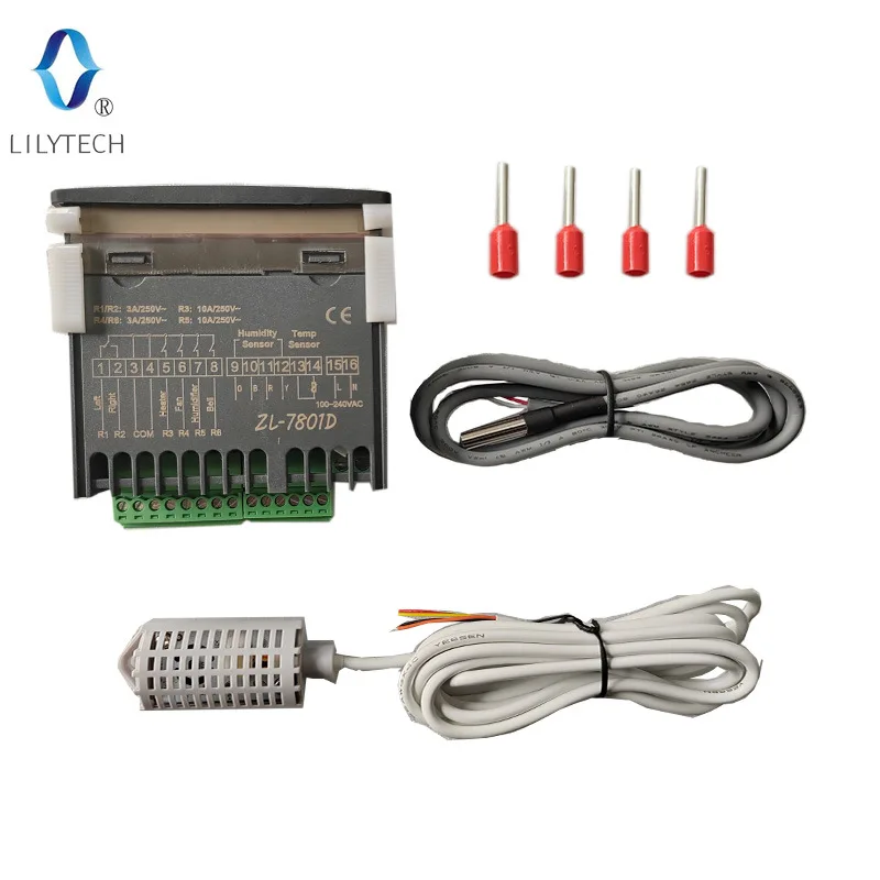 ZL-7801D, Egg, Incubator Controller, Hygrostat Thermostat, Temperature and Humidity Controller, Lilytech, Xm18