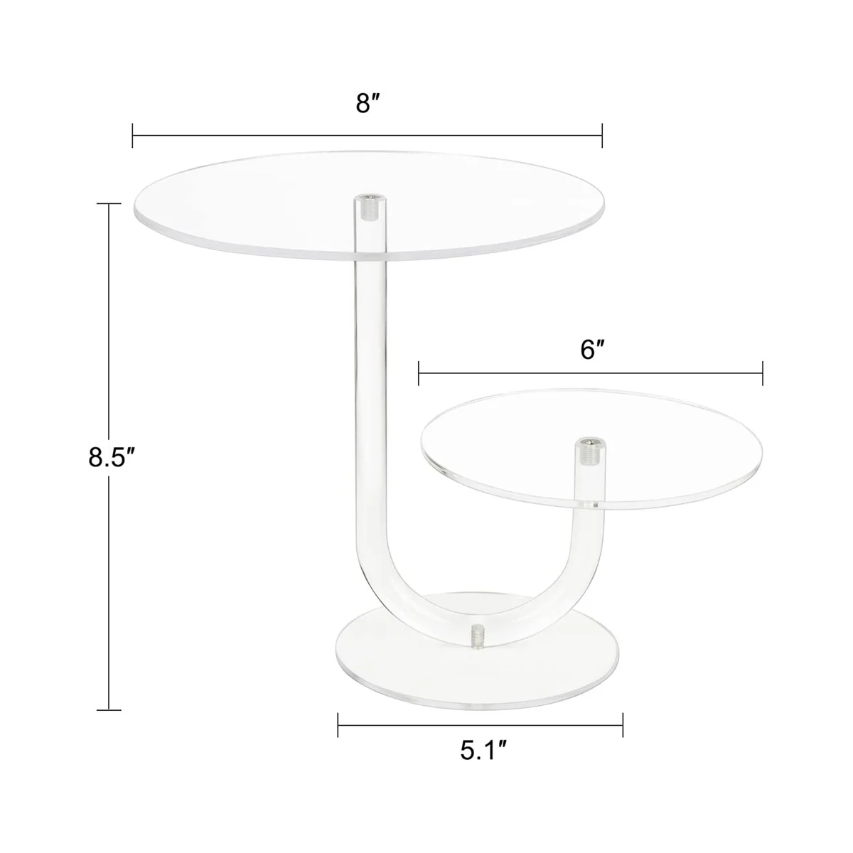 2 Tier Cupcake Display Stand Round Acrylic Cake Shelf DIY Candy Dessert Tower Rack Wedding Party Cake Decorating Tool