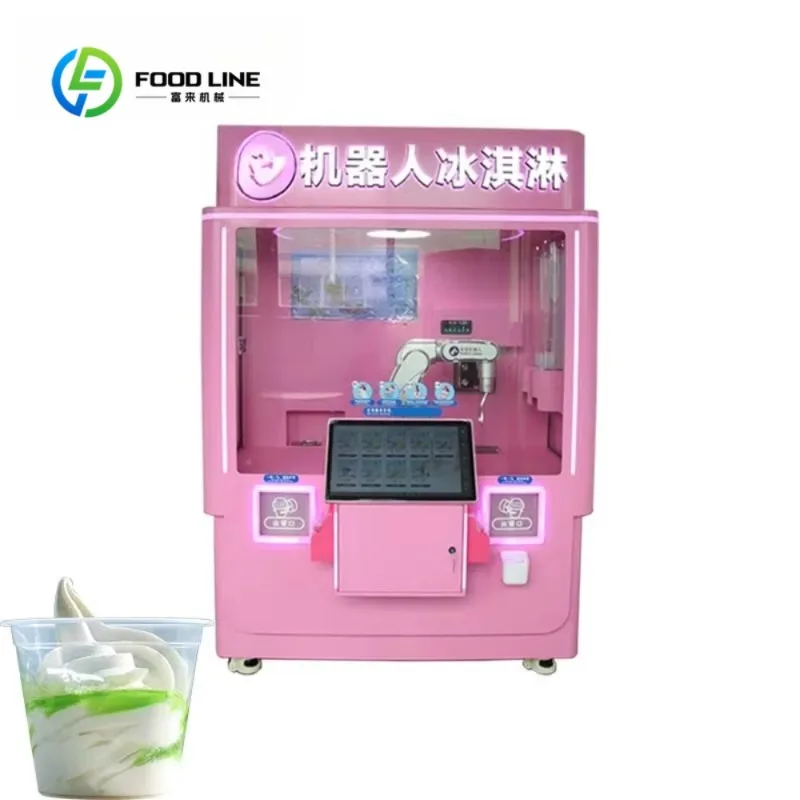 Commercial 6-Axis Robotic Arm Soft robotic arm ice cream machine fully automatic robotic arm ice cream vending machine Custom