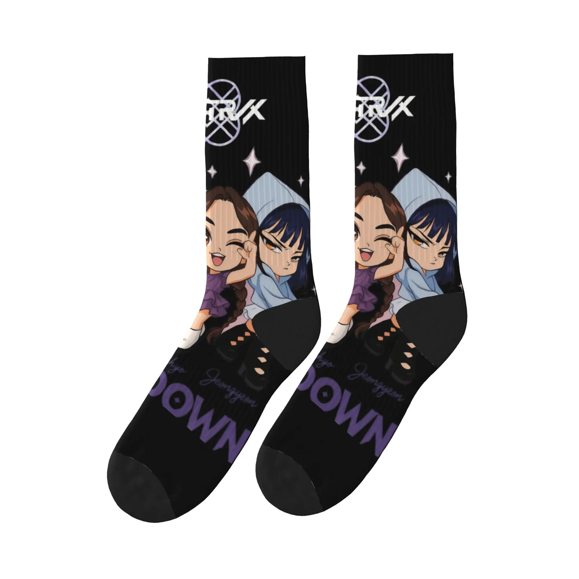 

Huntrix Logo Kpop Demon Hunters Films Socks Stockings Anti Bacterial Men Socks Comfortable Spring Novelty Outdoor Sports Socks