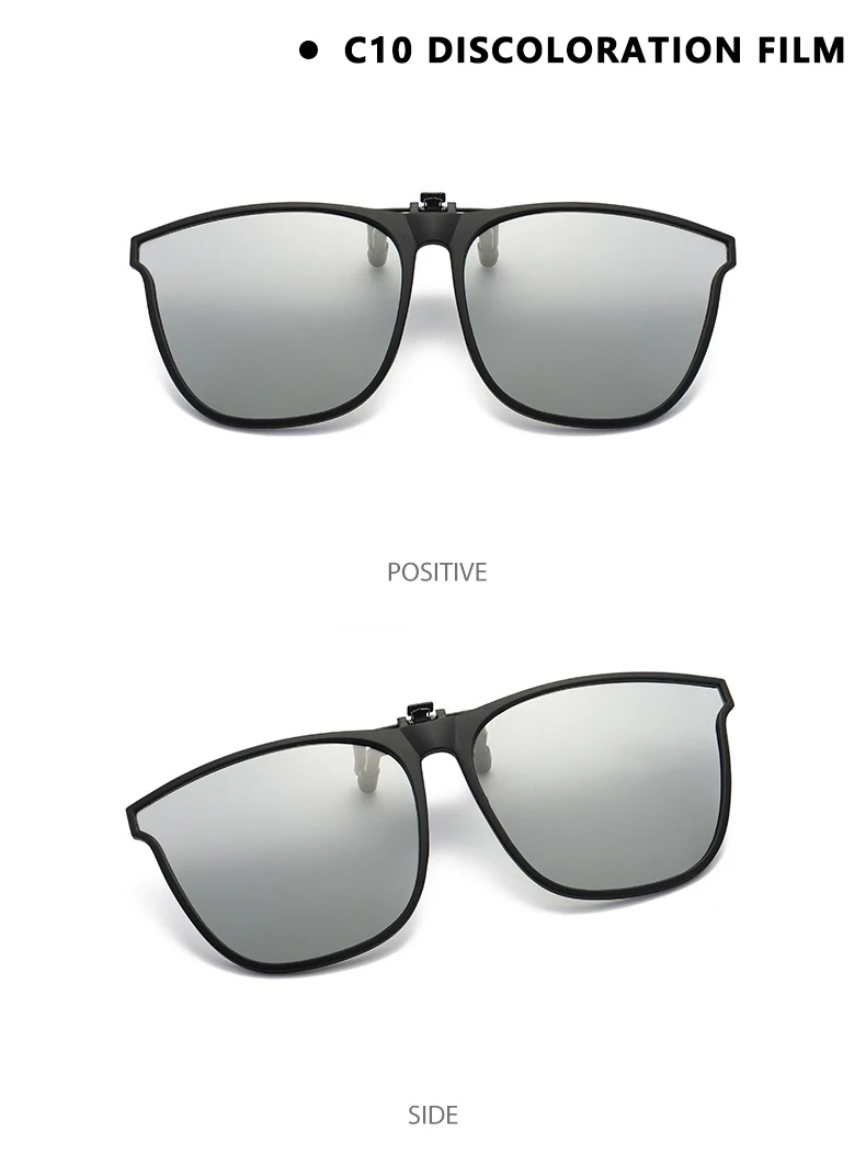 Polarisierte Clip Auf Sonnenbrille Männer Auto Fahrer Brille Nachtsicht Gläser Anti Glare Vintage Quadratische Gläser Oculos – Detail 19