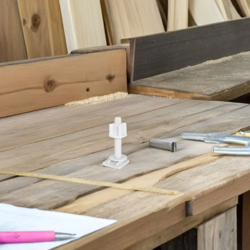 

2Pcs Toilet Seat Fixing Bolts Universal Plastic Replacement Heavy Duty Toilet Seat Screws Hardware Repair Kit Stable Secure