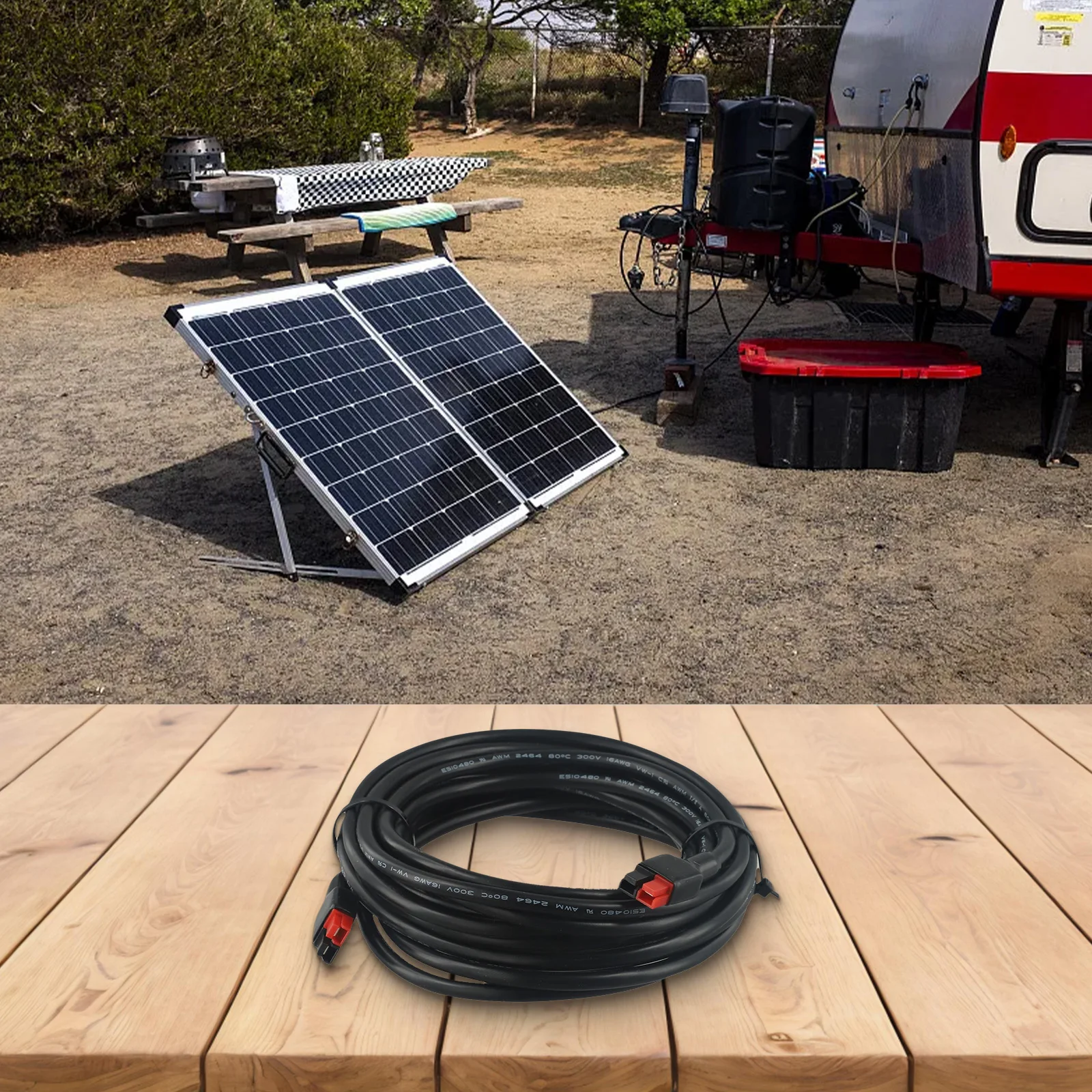 1set Solar Extension Cord For-Anderson Connector Solar Extension Cord 16AWG Solar Generator Panel Power Tools Accessories