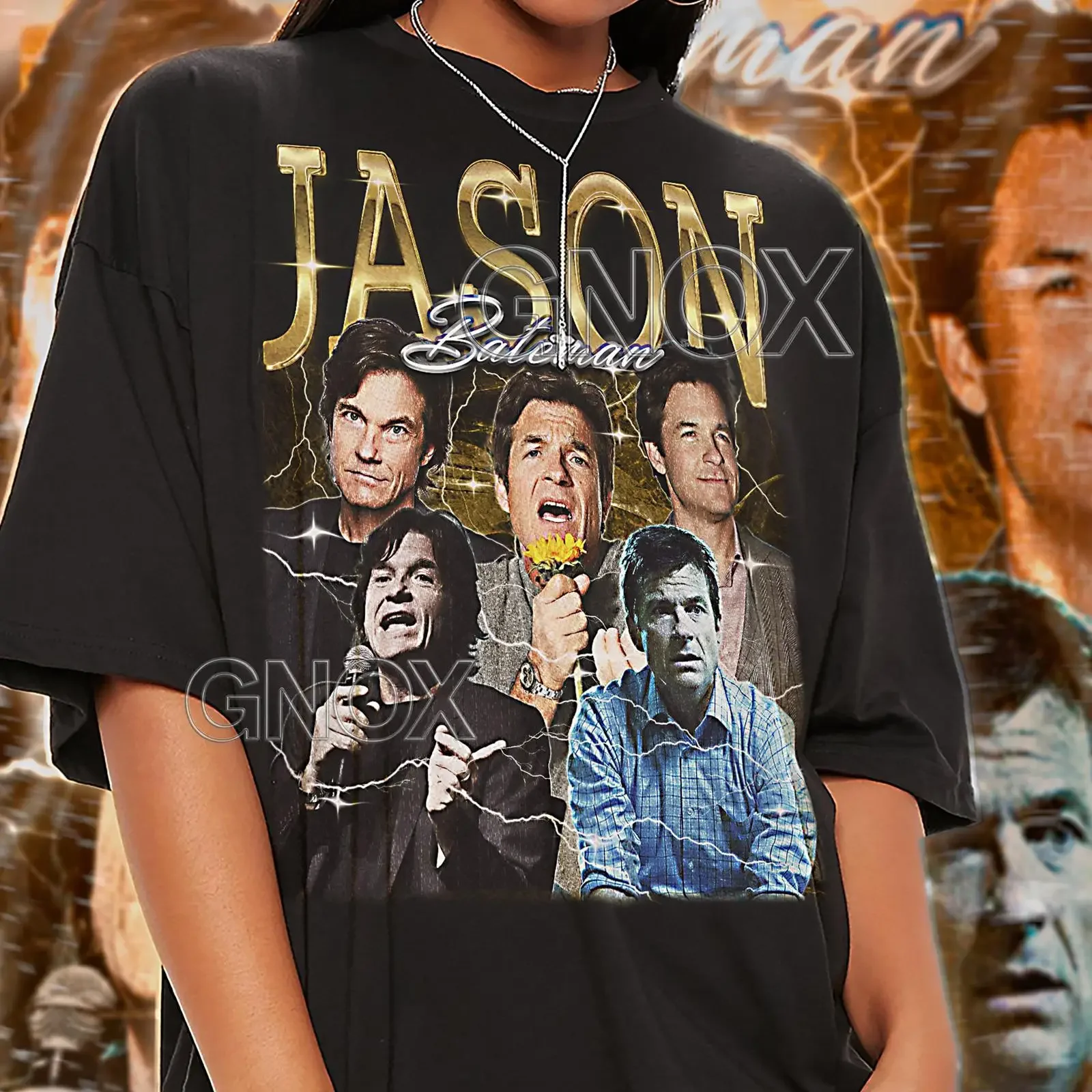 JASON BATEMAN T Shirt Retro 90s Sweater Merch saf vintage Washed streetwear Soft Versatile fashion Stretched graphic