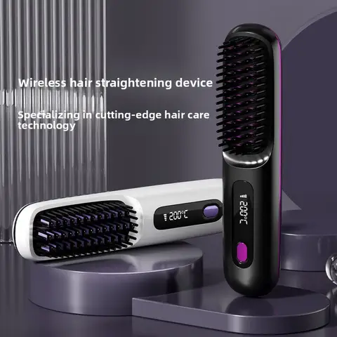 New Cross Border Wireless Straightening Comb, Negative Ion Straightening Comb, Wireless Straight Roll Portable Straightening Cur