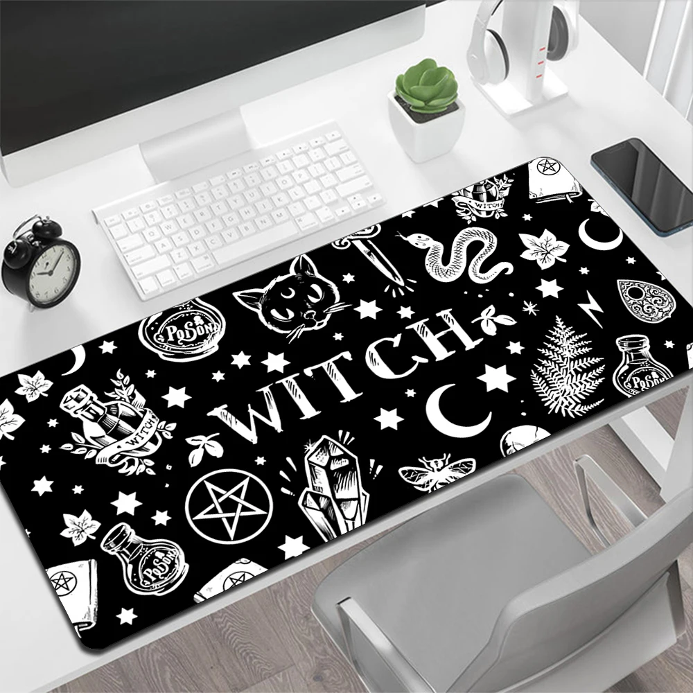 Witches Cat Moon Tarot Large Mouse Pad Gaming Mouse Pad PC Gamer Computer Mouse Mat Big Mousepad XXL Keyboard Desk Mat Mause Pad