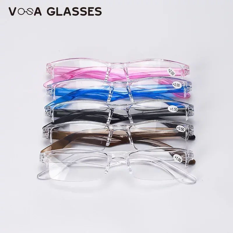 Reading Glasses High Quality Spring Hinge with Diopter +1.0~+4.0 Small Women Men Square Ultralight Frame Readers Eyeglasses