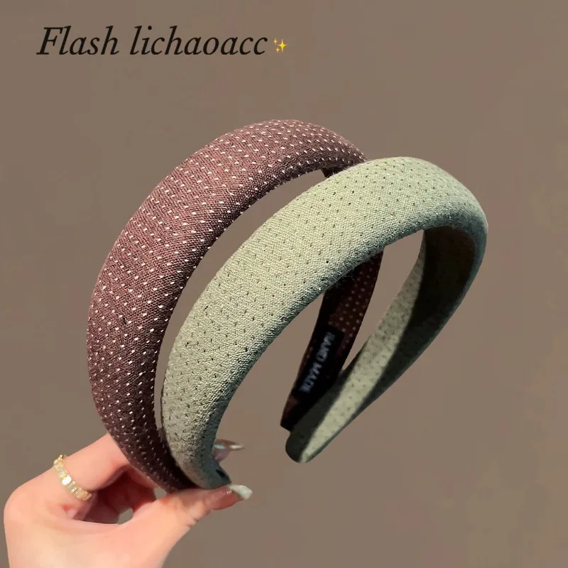 High Skull Hairband for Women Elegant Japanese Korean Style Polka Dot Headband Daily Quality Hair Accessories Headwear