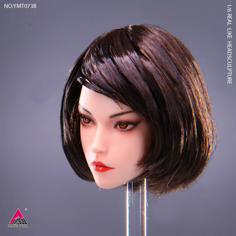 En Stock 1/6 YMT073 cabeza de Meier esculpida maquillaje pesado cabeza femenina tallada modelo apto para 12 ''TBL PH soldado figura de acción cuerpo muñecas