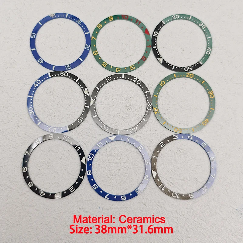 NH35 NH36 Cassa 38mm * 31.6mm Ceramica SKX007 Orologio Lunetta Inserto Anello Bilancia per SKX007 SKX009 SRPD Parti di Orologio Modificate