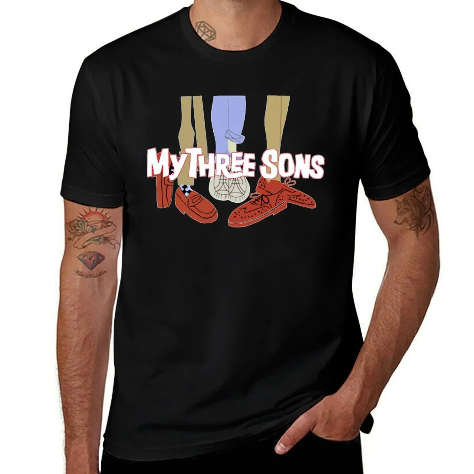Retro My Three Sons Animated Theme Tribute T-Shirt Sweat Absorbing Sports Tee Shirt T-Shirt