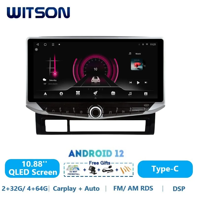 WITSON Android 12 Car Radio SYSTEM for For TOYOTA TACOMA 2005-2013 QLED Carplay Auto Stereo GPS WiFi Multimedia