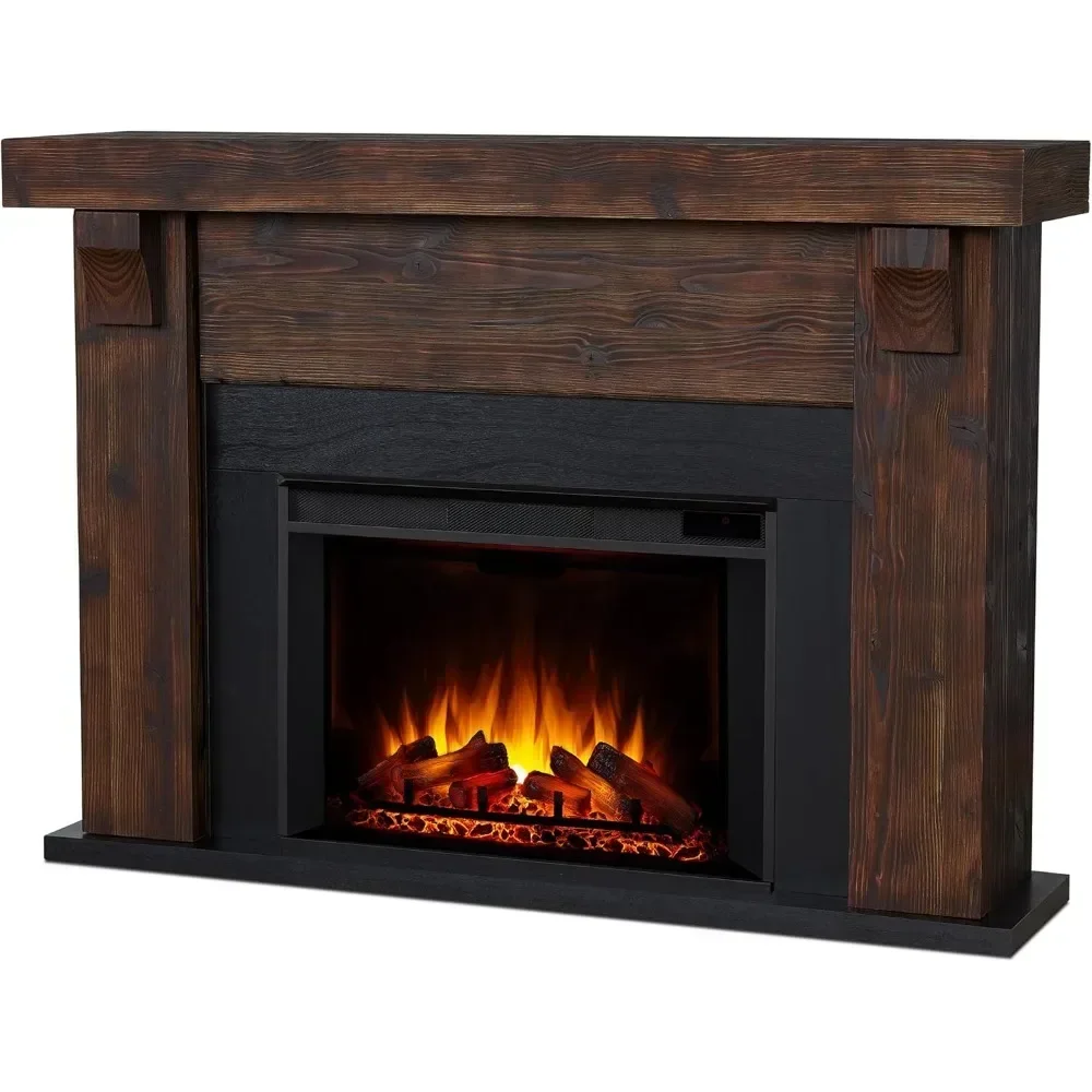 

Gunnison Grand 64” Electric Fireplace with Mantel for Living Room or Bedroom, Replaceable Fireplace Insert Heater